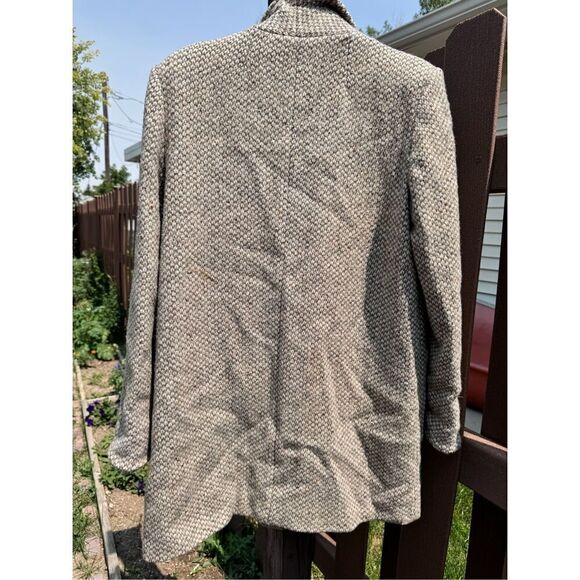 Vintage Coat 100 pure wool Houndstooth size description pink satin lining - Picture 12 of 12